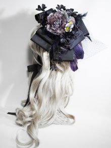 その他の写真1: Dizzinessヘッドドレス - Black ⁺ Purple feather-