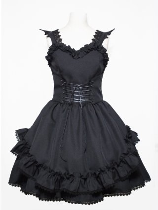 antique beast 吸血鬼サマードレス　コウモリ　黒　新品 ワンピース＊Dress - Antique beasT