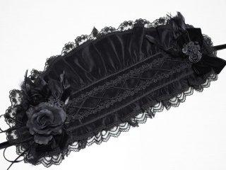 antique beast ヘッドドレス　ダイヤ型　ローズ　巻きバラ　黒 Eostreヘッドドレス - Antique beasT