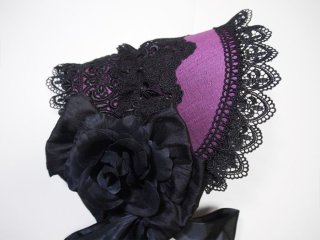 antique beast ヘッドドレス　ダイヤ型　ローズ　巻きバラ　黒 Eostreヘッドドレス - Antique beasT