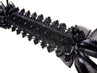antique beast ヘッドドレス　ダイヤ型　ローズ　巻きバラ　黒 Eostreヘッドドレス - Antique beasT